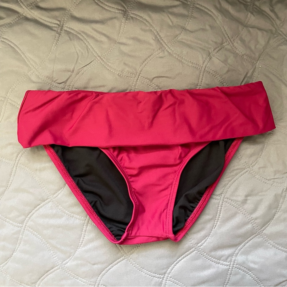 NEXT Good Karma Banded Retro Bikini Bottom (Red, Medium)